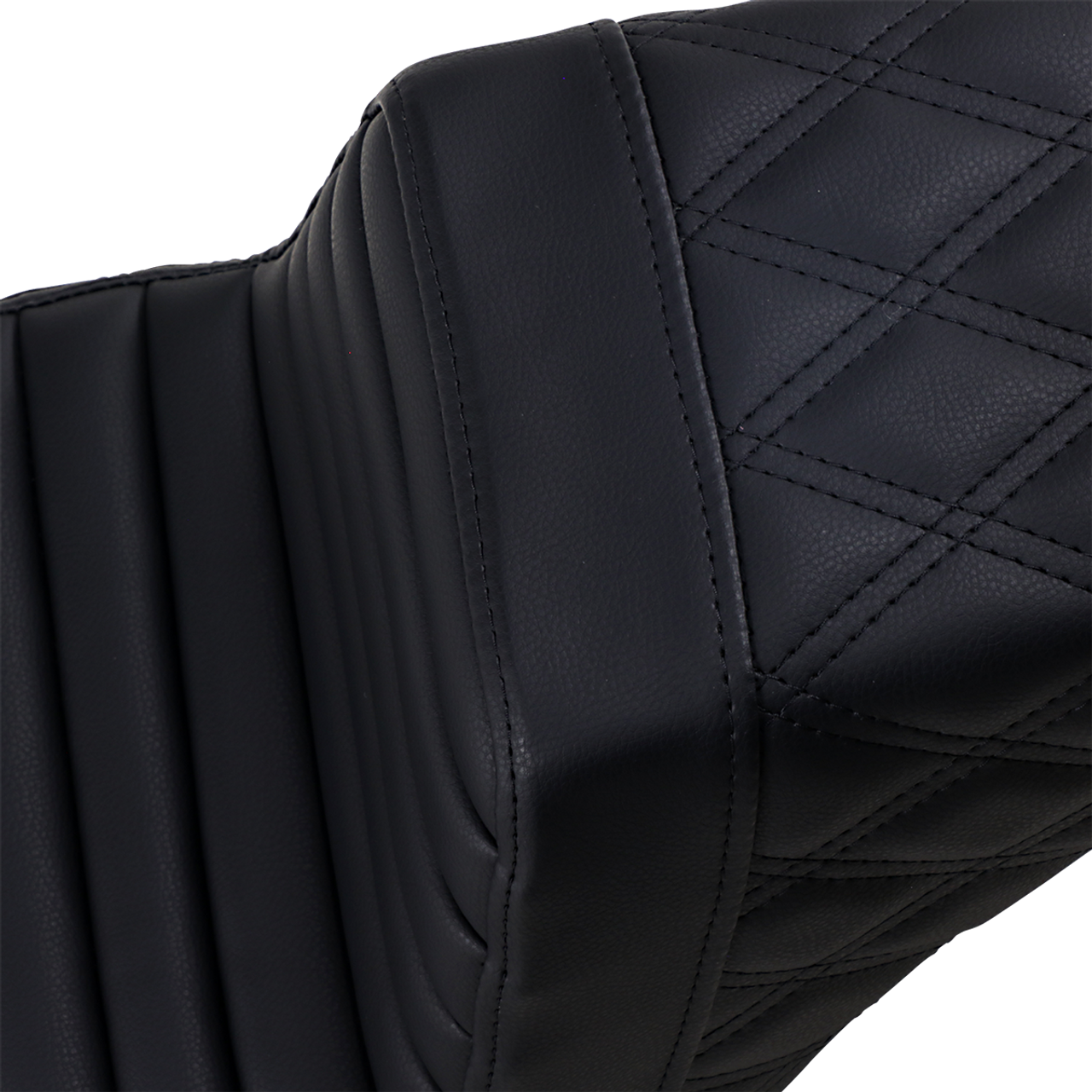 SADDLEMEN Step Up Seat - Tuck and Roll/Lattice Stitched - Black 818-30-176