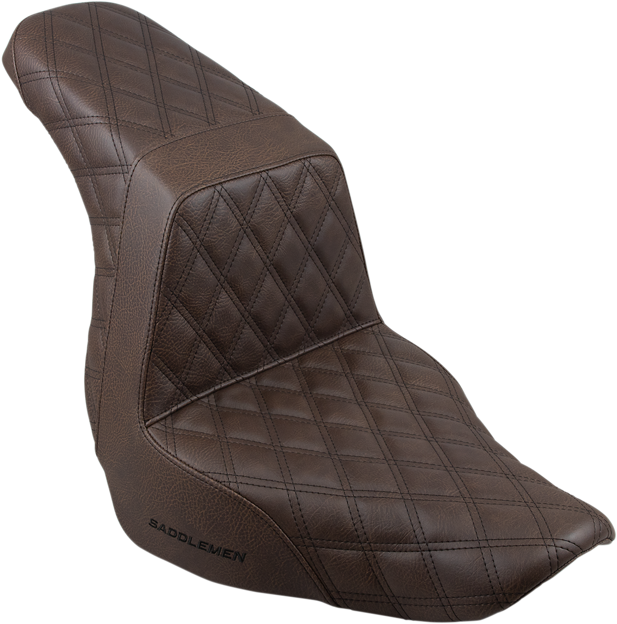 SADDLEMEN Step Up Seat - Lattice Stitched - Brown 818-29-175BR