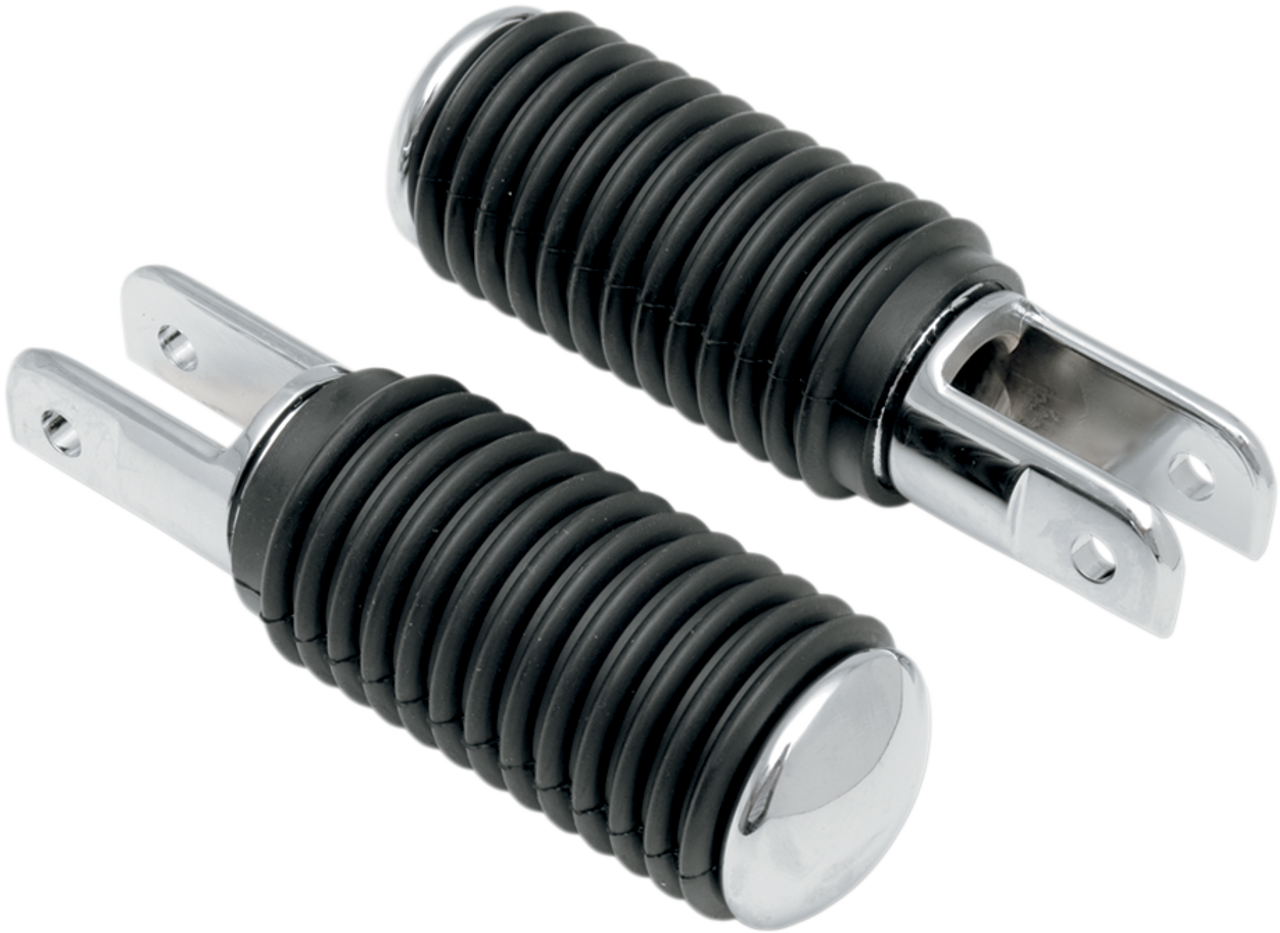 DRAG SPECIALTIES 5/8 Mount Pegs - Rubber - Chrome End 17-0445-BX-LB2