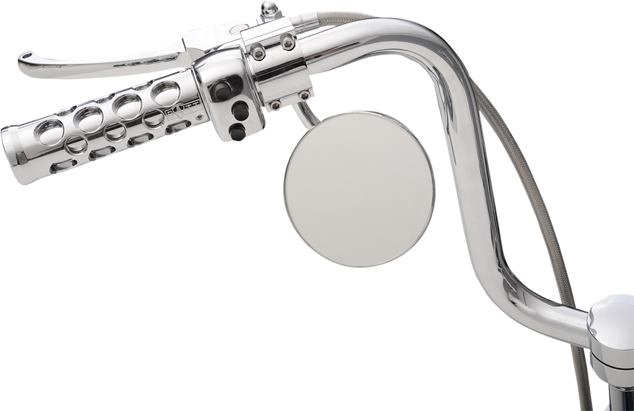 DRAG SPECIALTIES 4" Round Mirror - Adjustable Stem KA-1-BC4