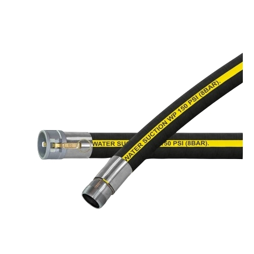 Abbott Rubber 1210-2000-20-CN 2" ID x 20 Ft Rubber Water Suction Hose