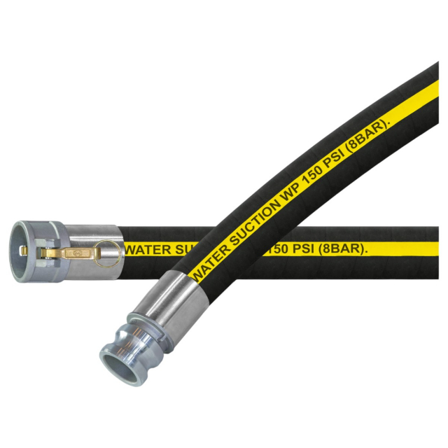 Abbott Rubber 1210-24-CE/20 1-1/2" x 20 Ft Rubber Water Suction Hose