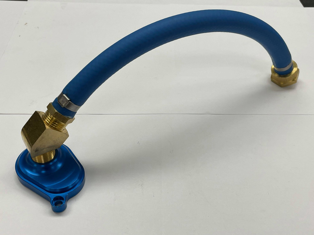 6.0L Powerstroke Oil Cooler Flush Kit (with aluminum, anodize adapter)