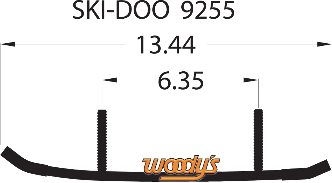 Woody's Top-Stock Hard Surface Bar 4" 60° Ski-Doo GSX 600 H.O. LE SDI 2-TEC 2004-2005 HSD-9255