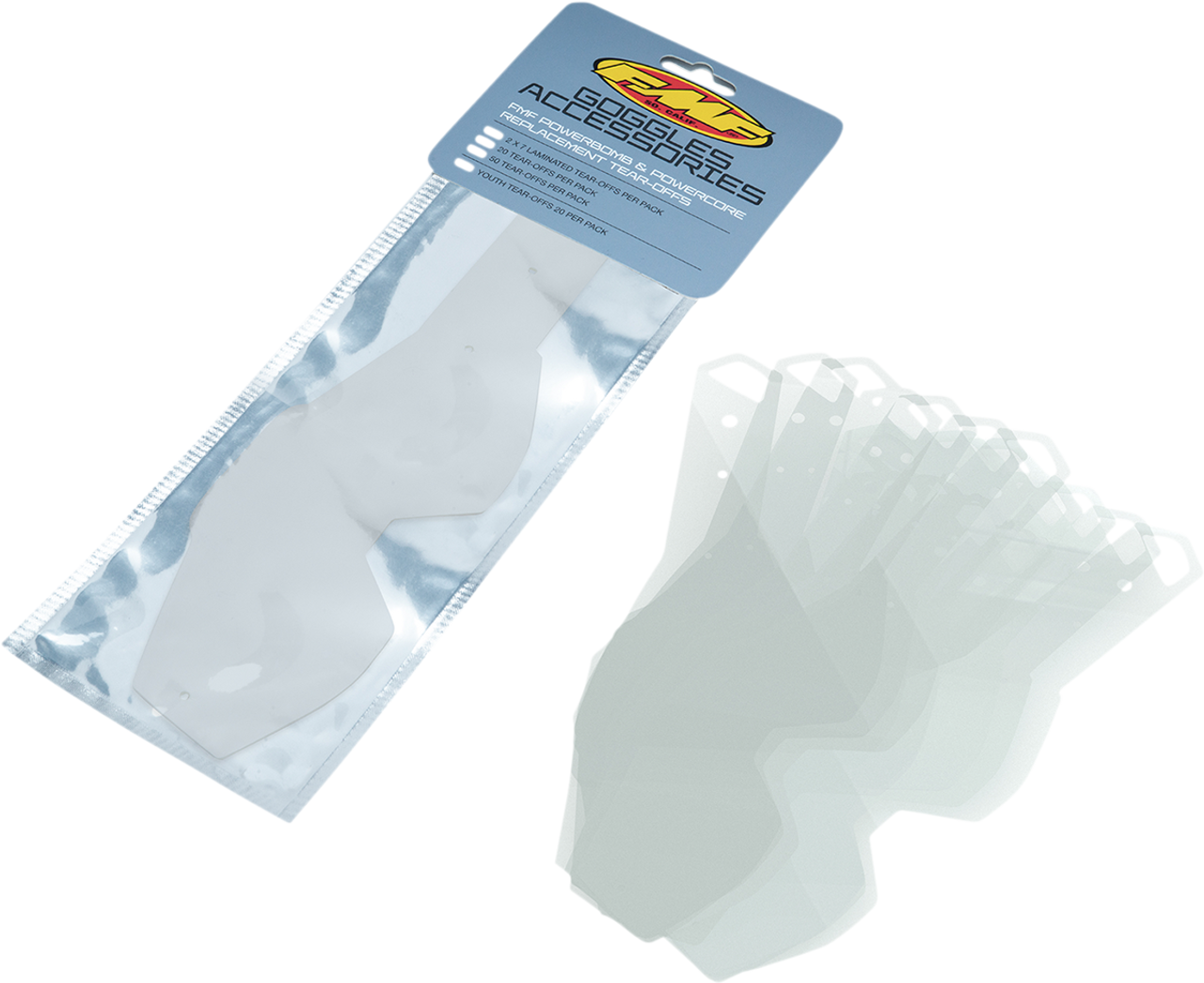 FMF PowerBomb/PowerCore Tear-Offs - Standard - 20 Pack F-59011-00001