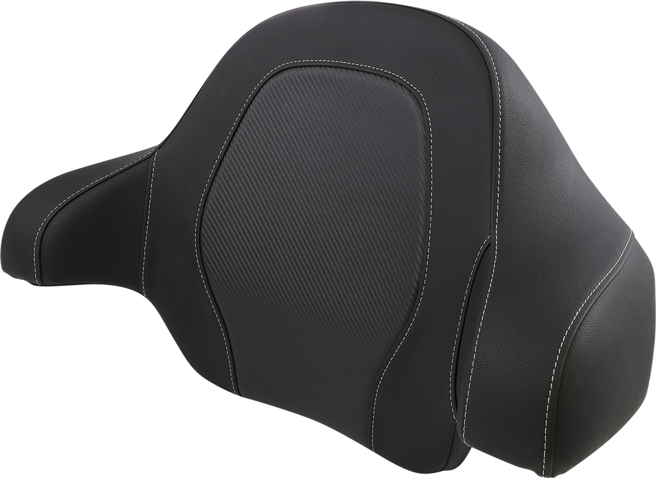 SADDLEMEN Tour-Pak‚® Backrest Pad - Road Sofa Seat - Black - Carbon Fiber 814-07-TPACK-CF