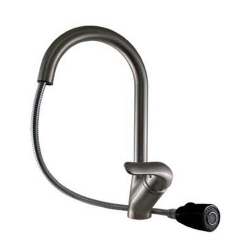 Whitehaus 3-2169-S-B Single Hole Handle Faucet, Brushed Nickel
