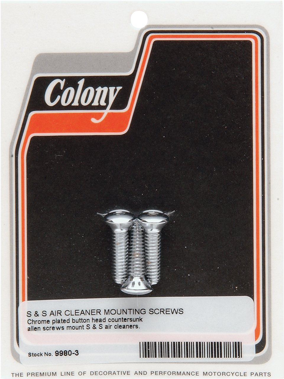 COLONY Bolts S&S Air Cleaner Cover 9980-3