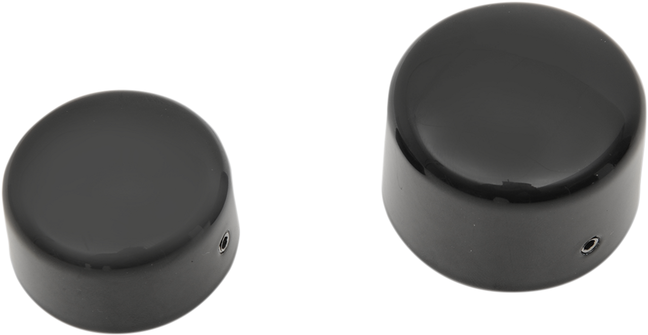 DRAG SPECIALTIES Axle Caps - Black - Rear W16-0332GB