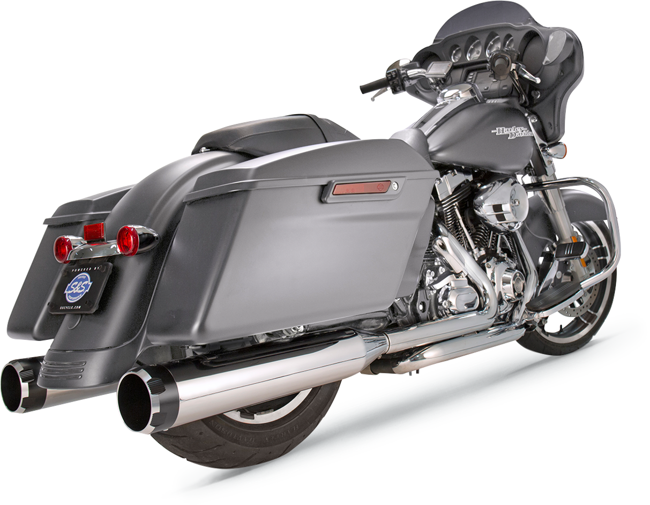 S&S CYCLE Mufflers - Chrome - Black Thruster 550-0664