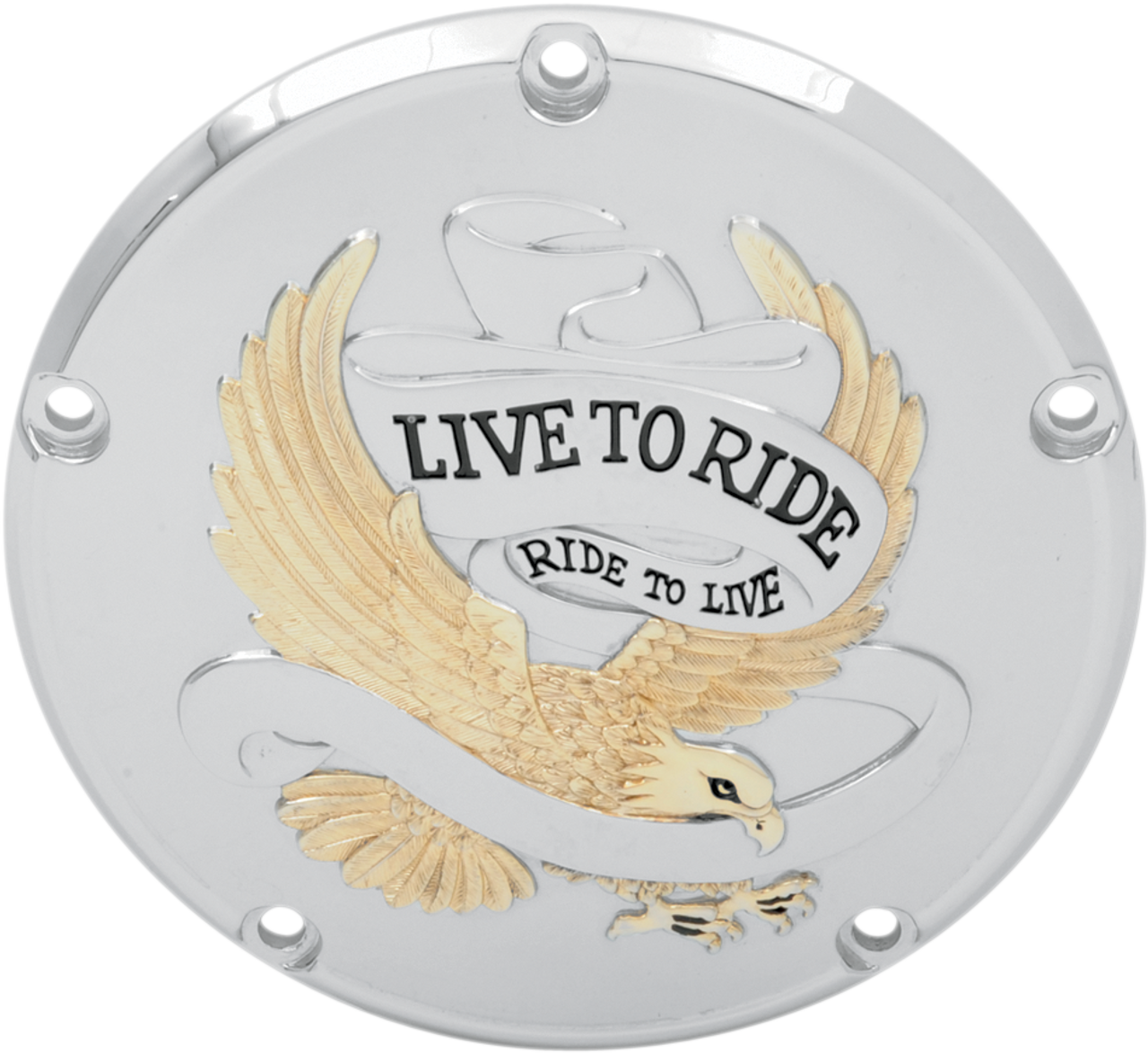 DRAG SPECIALTIES 5-Hole - Gold - Live to Ride Derby Cover 33-0065GA