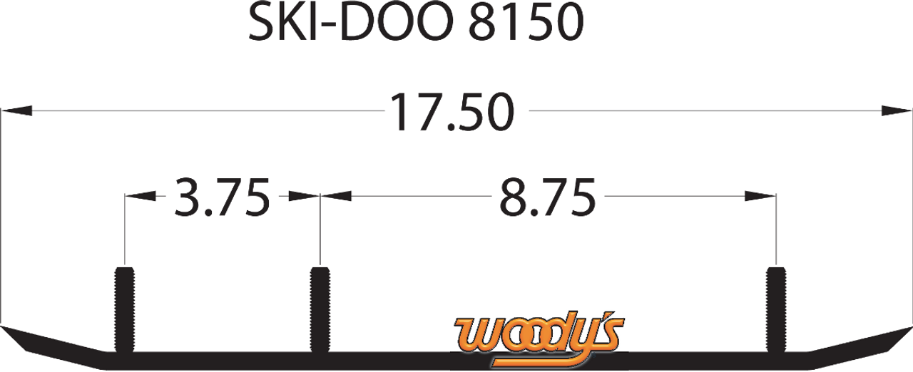 Woody's Trail Blazer IV Flat-Top 6" 60° for 1997-1998 Ski-Doo Formula 500 Deluxe TSD4-8150