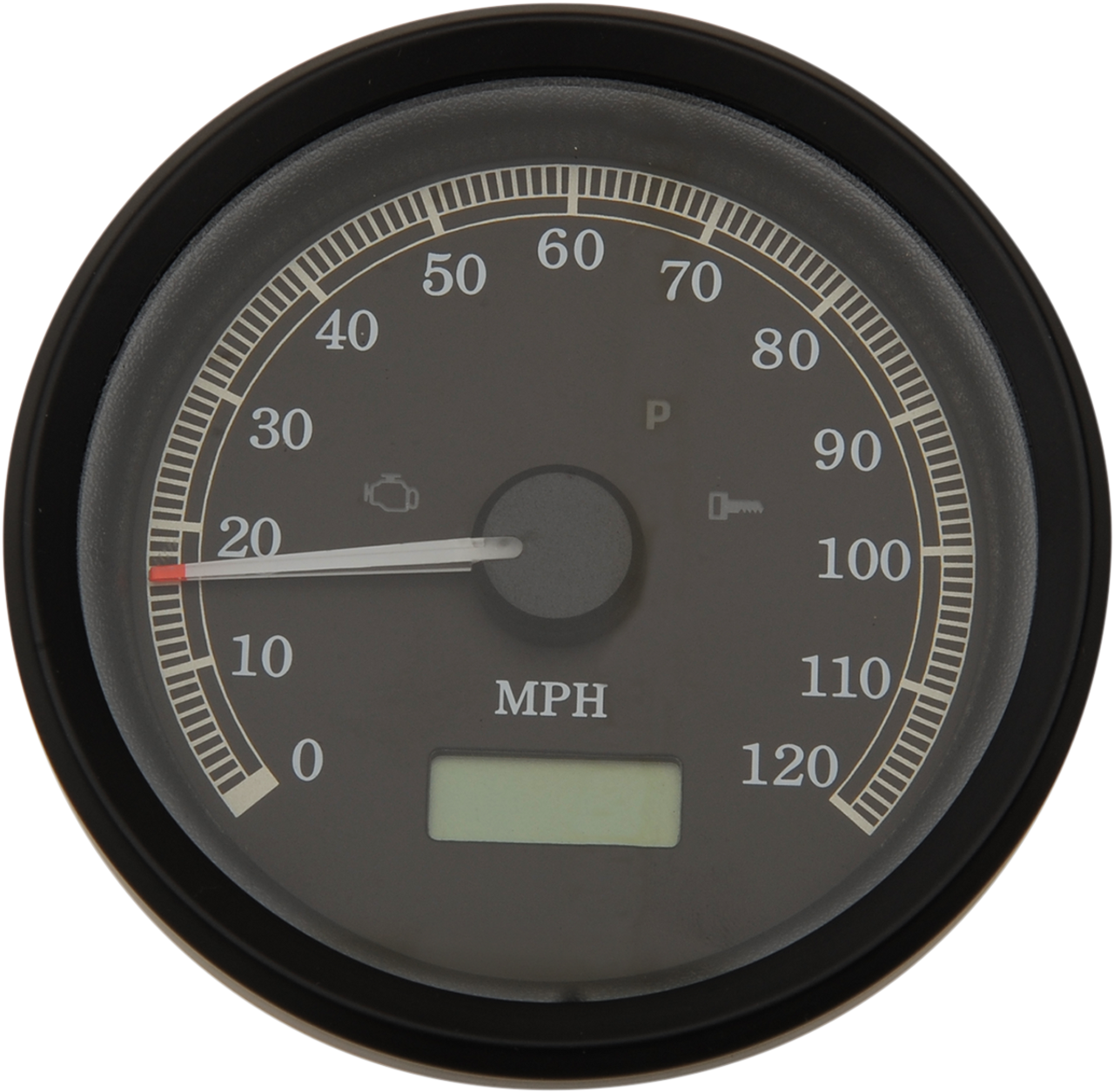 DRAG SPECIALTIES 3-3/8" MPH Programmable Electronic Speedometer - Black Bezel - Black Face T21-69A3BBDS