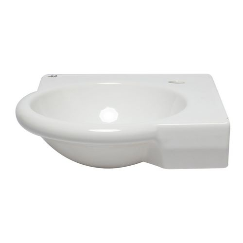 ALFI Brand AB104 White 15" Round Corner Wall Mounted Bathroom Sink