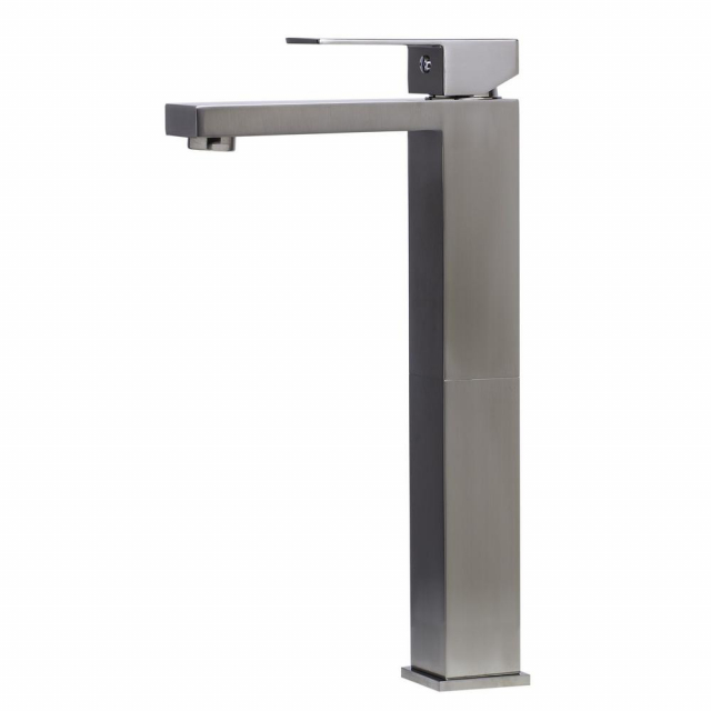 ALFI Brand AB1129-BN Faucet Single Lever Tall Square Bathroom Brushed