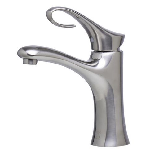 ALFI Brand AB1295-BN Faucet Single Lever Curled Bathroom, Brushed