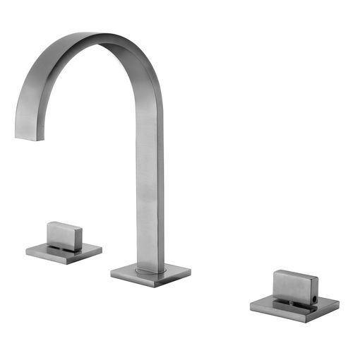 ALFI Brand AB1336-BN Gooseneck Widespread Bathroom Faucet, Brushed Nickel