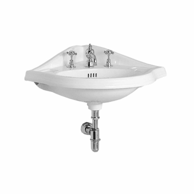 Whitehaus AR884-3H Isabella Collection Corner Basin 29"