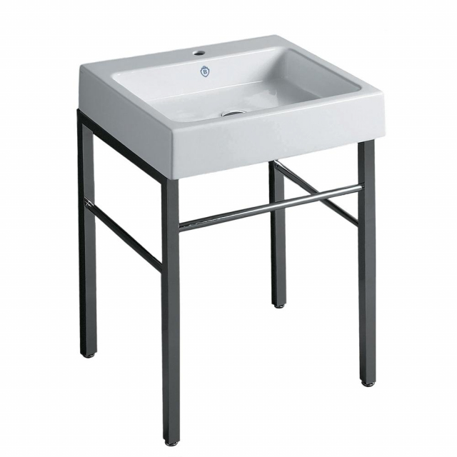 Whitehaus B-U60-DUCG1-A06-1 Britannia Rectangular Sink Console