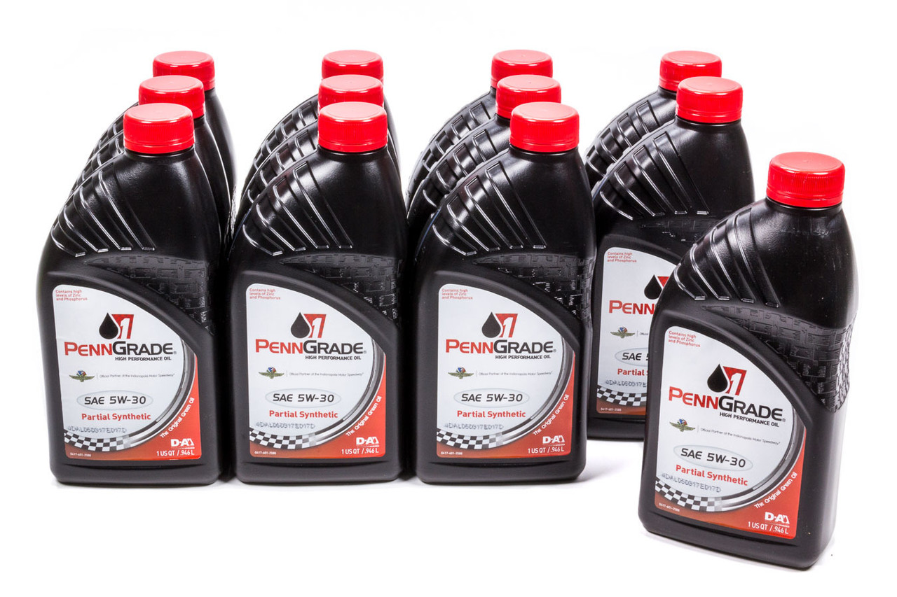 Penngrade 5w30 Racing Oil Cs/12-Qt Partial Synthetic 71096