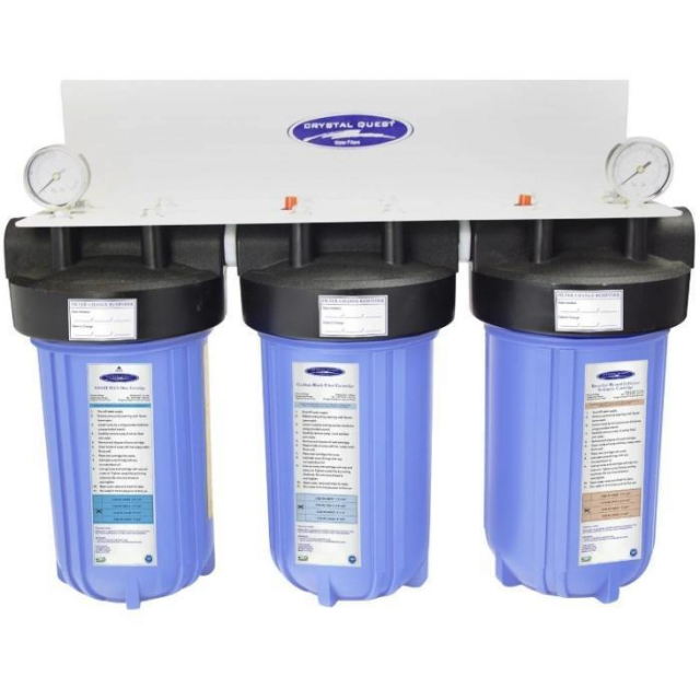 Crystal Quest CQE-WH-01106B SMART Series Compact Water Filter, 1-1/4"