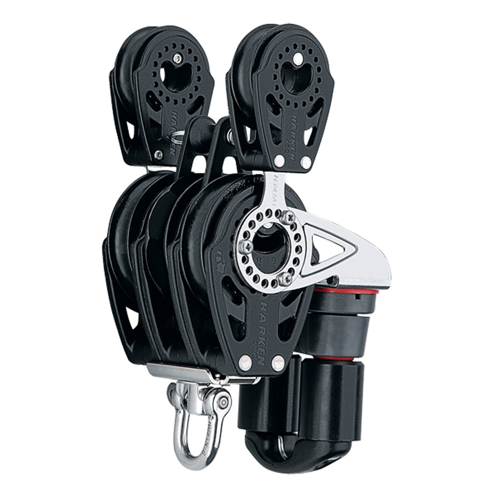 Harken Block - Carbo 57mm 5-Sheaves - Ratchet - w/ 40mm Side Carbos / 150 Cam-Matic (HC8454)