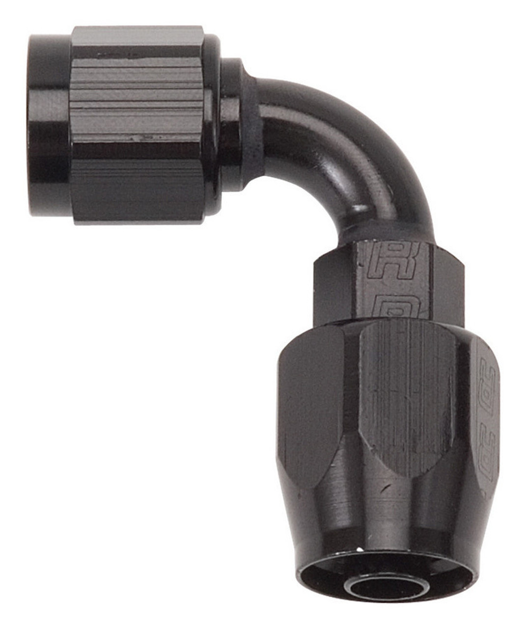 #6 90 Deg Hose End Black 610165