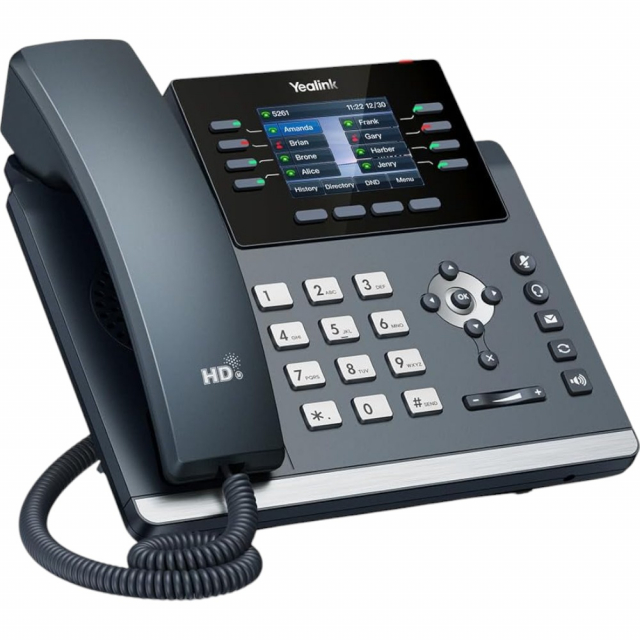 Yealink SIP-T44W-PWR Feature-Rich SIP Phone with Built-In Bluetooth