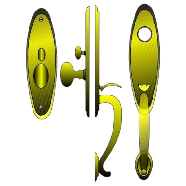 Baton Lock TA60 HK 3 Trim Set with Handle / Knob, Finish #3