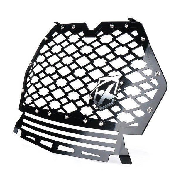 Xprite UTV-PT-G1 Black Steel Mesh Grille with Badge for Polaris RZR