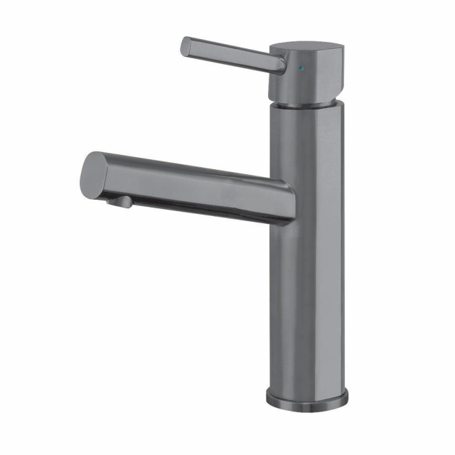 Whitehaus WHS1206-SB-GM Faucet Elevated Lavatory, Gunmetal
