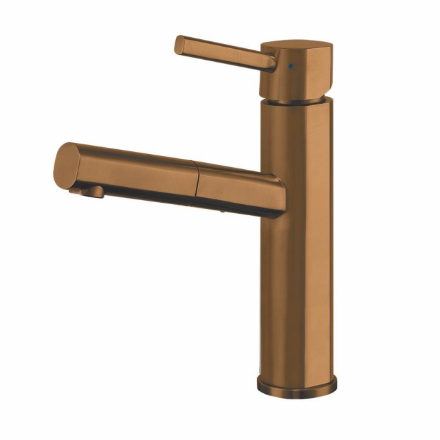 Whitehaus WHS1394-PSK-CO Single Lever Kitchen Faucet, Copper
