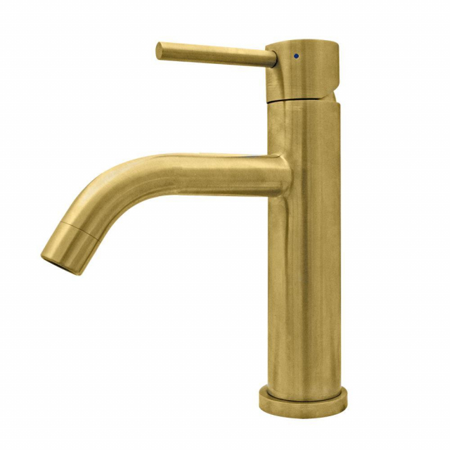 Whitehaus WHS8601-SB-B Faucet Solid Lever Elevated Lavatory, Brass