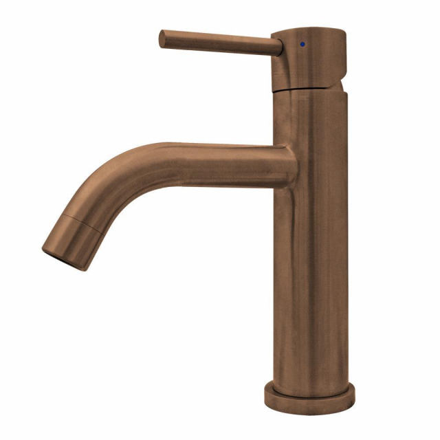 Whitehaus WHS8601-SB-CO Faucet Solid Lever Elevated Lavatory, Copper