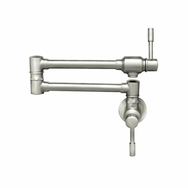 Whitehaus WHST10003-005SK-BSS Stainless Steel Wall Mount Pot Filler