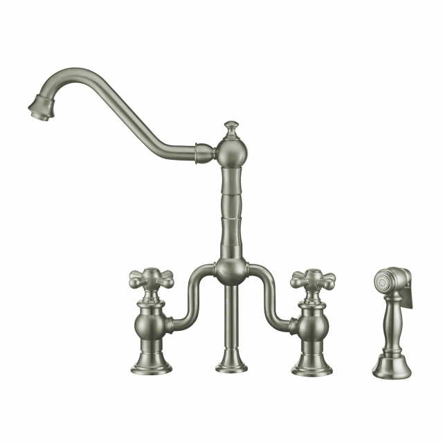 Whitehaus WHTTSCR3-9771-NT-BN Twisthaus Plus Bridge Faucet Swivel