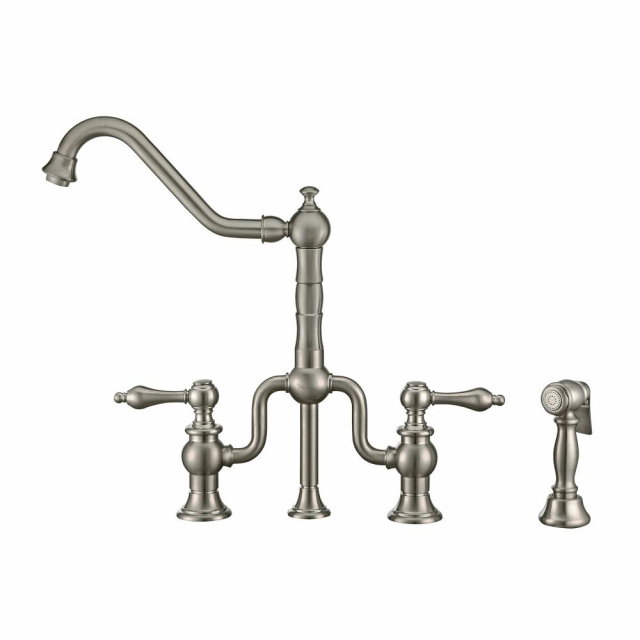 Whitehaus WHTTSLV3-9771-NT-BN Faucet Twisthaus Plus Bridge Swivel
