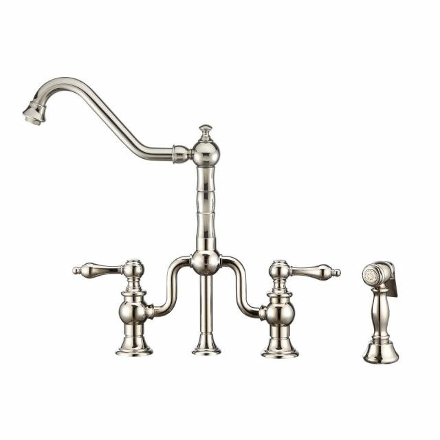 Whitehaus WHTTSLV3-9771-NT-PN Twisthaus Plus Bridge Faucet Swivel