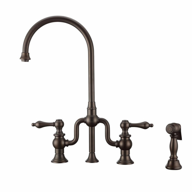 Whitehaus WHTTSLV3-9773-NT-ORB Twisthaus Plus Bridge Faucet Swivel