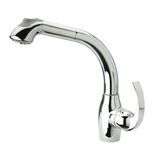 Whitehaus WHUS566-C Faucet Single Lever Kitchen, Polished Chrome