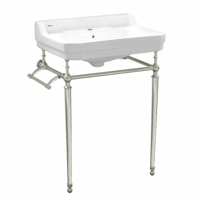 Whitehaus WHV024-L33-1H-PN Victoriahaus Integrated Rectangular Bowl