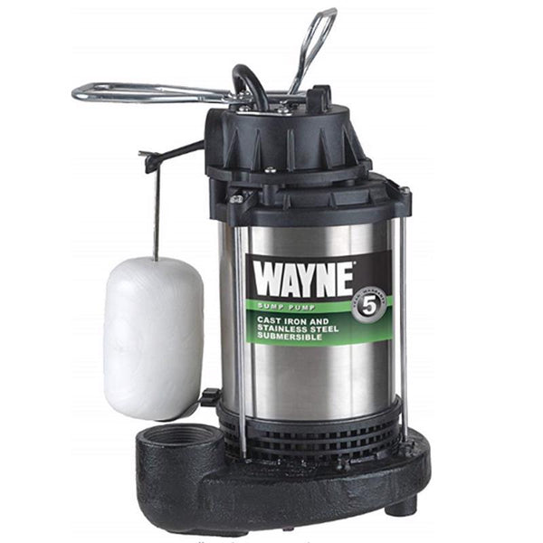Wayne 1/2 HP 5100 gph Stainless Steel Vertical Float Switch AC Sump Pump 8 ft.