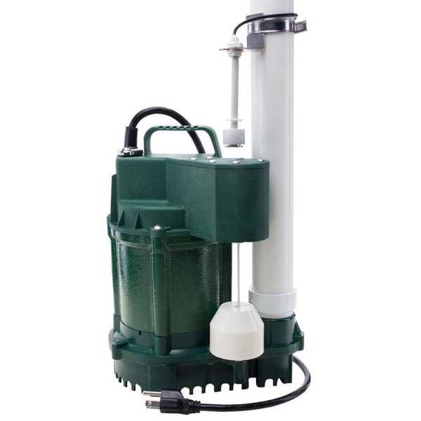 Zoeller 3/4 HP 80 gpm Cast Iron Vertical Float Switch AC Submersible Sump Pump 9 ft³